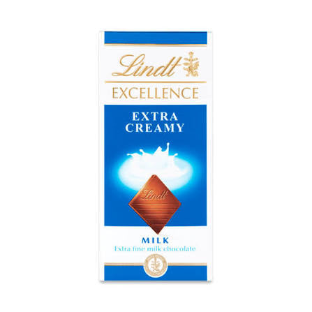 Lindt extra creamy chocolate bar